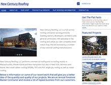 Tablet Screenshot of newcenturyroof.com